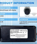 58.8V 4A Super Fast Charger For Electric Bikes And Scooters 48V To 52V Li-ion Battery Charger 14s Compatibility GX16-3 Standard