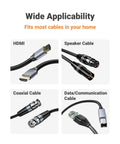 Straight Shooting Brush Cable Wall Plate With Sturdy Mounting Bracket To Neatly Tame Hdmi Coax Speaker Wire And Rj45 Ethernet For A Clean Cut Wall Finish with various cable types.