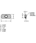 Heavy Duty 3/8 16 Spot Weld Nuts Packed With Double Tab Center Hole Config For Sheet Metal Jobs, Tough Low Carbon Steel Hardware Offering No Sweat Install And Rock Solid Torque Retention, Reliable Ten Piece Lot with dimensions labeled.