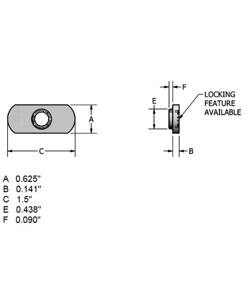 Heavy Duty 3/8 16 Spot Weld Nuts Packed With Double Tab Center Hole Config For Sheet Metal Jobs, Tough Low Carbon Steel Hardware Offering No Sweat Install And Rock Solid Torque Retention, Reliable Ten Piece Lot with dimensions labeled.