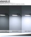 LED Floor Lamp With Magnifying Glass Light For Reading And Crafting showing dimmable brightness levels from weak to most bright