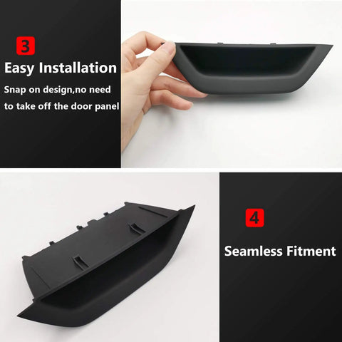 Door Armrest Cover For BMW X3 X4 Driver Side Armrest Storage Compartment Shield Black Fits X3 F25 2010 2016 X4 F26 2014 2017 Easy Install