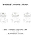 Diagram of Keyless Mechanical Combination Cam Lock With Zinc Alloy Body And Gold Finish For Drawers And Furniture Provides Easy Access Control