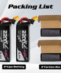 Beefy 2200mAh 4S LiPo Battery 40C 14.8V XT60 For RC Airplane Quadcopter Boat Car Truggy Truck Two Pack with Boxes