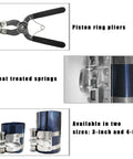 3 Inch Piston Ring Compressor Tool With Ratcheting Lock And Anti Reverse Gear Piston Ring Installer Kit pliers and spring