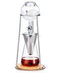 Smooth Slow Drip Cold Brew Tower For Making 2 To 4 Cups Of Legit Iced Coffee And Chill Tea with ice and brewed tea