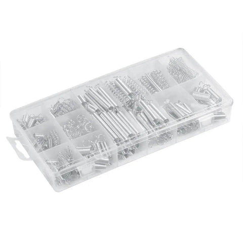 Check Out This Awesome 200 Piece Spring Kit With 20 Solid Sizes For All Your Gadget Fixes And Diy Projects Featuring Easy Storage Box That Lets You Grab The Right Compression Or Extension Springs Fast. Transparent plastic 200-piece spring kit with 20 sizes in organizer box