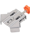 Heavy Duty Stainless Steel Corner Clamps For Woodworking adjustable clamp with orange knob for easy grip and precise alignment.