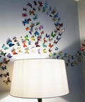 80 Piece Butterfly Wall Decal Set With 3D Wings For Bright Home And Nursery Decor Peel And Stick Stickers in curved patterns on wall