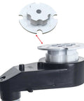 2 Pack Power Wheel Gearbox Extension Adapter Car Tire Adapter Connection Clip For Gearbox Upgrade Replacement Parts Rubber Tire For 6V And 12V Kids Electric Cars Easy To Replace And Check Clip Size Fits Most Models showing detailed connection view