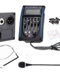 Piezo Acoustic Guitar Pickup With 5 Band EQ Preamp And Digital Tuner LCD Display Volume Control Onboard Blend Bass Mid Treble Controls kit
