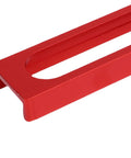 Close-up of red base clamp from Aluminum Alloy Bench Dogs Set For Woodworking, 10 Pieces, Non Slip Workbench Stops, 20mm Diameter For Desktop Fixtures