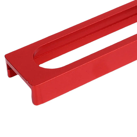 Close-up of red base clamp from Aluminum Alloy Bench Dogs Set For Woodworking, 10 Pieces, Non Slip Workbench Stops, 20mm Diameter For Desktop Fixtures