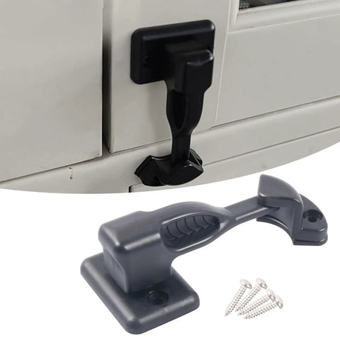 Magnetic Car Door Holder And Retainer For Inside And Outside Use No Fuss Sturdy Nylon Latch Keeper with screws displayed