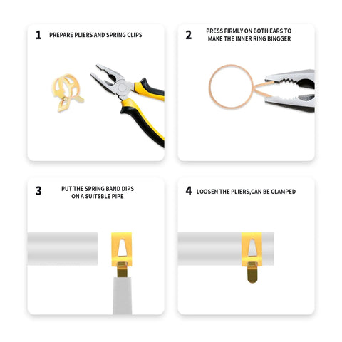 Step-by-step guide to using 60 Piece Hose Clamp Kit With 6 Sizes For Fuel Lines Vacuum Lines Silicone Tubing Hoses And Water Lines