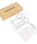 Beefy 6 Foot Heavy Duty Extension Cord With Four Independent Switches For High Wattage Appliances 14 Gauge Surge Protector Power Strip