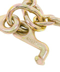 Close-up of G70 V Chain Bridle with Eight Inch Medium J Hooks, showing durable metal construction suitable for towing.