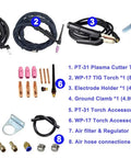 Accessories for 3 In 1 Plasma Cutter And Welder Combo Machine With Dual Voltage 110V 220V, 40A Plasma, 180A Lift TIG, 180A Stick
