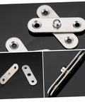 360 Degree Rotatable Hidden Door Pivot Hinge Set Made From Stainless Steel For Secret Doors And Concealed Entrances shown in detail