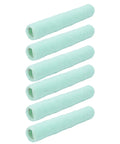 14 Inch Paint Roller Cover For Smooth Walls Heavy Duty Latex Foam Roller Sleeve, five green foam roller sleeves stacked.