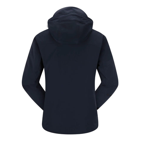 Back view of Three In One Womens Winter Ski Jacket With Removable Hood Waterproof And Windproof Padded Down Lining For Warmth Rainproof Coat