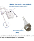 110V Drinking Water Pump For 5 Gallon Bottle Dispenser System with motor and buoy float sensor switch.