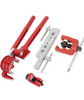Pro Grade Copper Brake Line Kit For Auto Repairs With 3/16 Inch 25-Piece Flare Tool Set And Bender components close-up