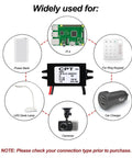 12V To 5V Buck Converter Module With 3A 15W Output, Micro USB Power Adapter, shown with compatible devices like cameras and LED lamps