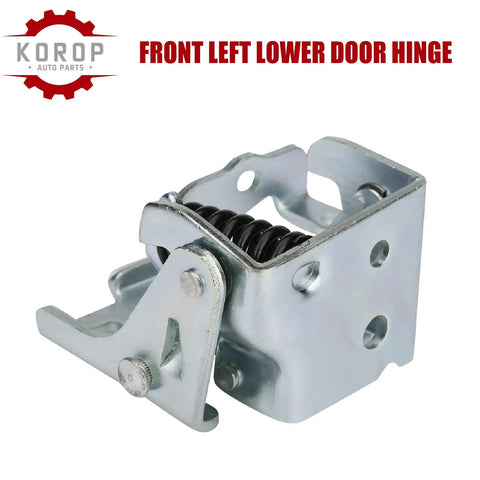 Heavy Duty Front Lower Door Hinge Left Side Knockout Grade Direct Swap Plug And Play Fix Sagging Door Reliable Match For 2007 To 2014 Chevy Silverado Tahoe Suburban Avalanche Gmc Sierra Yukon Cadillac Escalade Oem Replace 20969645 in gray steel.