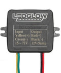 Tough Electric Golf Cart Voltage Step Down Adapter Drops 24 36 48 Or 72 Volts To Solid 12 Volt Power for easy wiring of accessories.