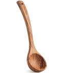 Premium Italian Olive Wood Ladle Kitchen Spoon That Totally Slaps With 12 Inch Long Handle And Deep Bowl Head For Cooking Soup Naturally Handcrafted Non Toxic Serving Tool