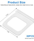Clear Window Screen Pull Tabs 20 Pack Flat Spline Repair Clips For No Sweat Removal And Quick Swap Universal Fit DIY Home Fix With Smooth Channel Grip Sweet And Easy Install size 1.5in x 1.3in clear durable tabs