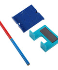 Cabinet Hinge Mounting Clamp With 2mm Precision Alignment For Quick And DIY Friendly Door Panel Setup In Home And Workshop Projects Heavy Duty ABS Tool For Single Hinge And Small Cabinet Runs, featuring blue and red parts