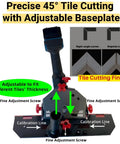 45 Degree Tile Chamfering Tool For 4.5 Inch And 5 Inch Grinders With Adjustable Base Plate For Precise Tile Chamfering