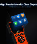 Professional OBD2 Diagnostic Scanner And Code Reader To Clear Check Engine Codes Fast showing clear display and function buttons.