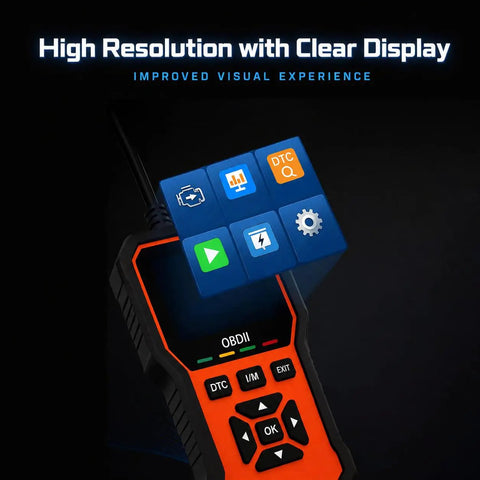 Dead Nuts Reliable Plug And Play OBD2 Scanner For Chevrolet Equinox EV LT RS 2024 To 2026 displaying high-resolution interface and diagnostic buttons.