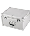 Aluminum Hard Tool Box Case With Removable Foam Insert showcasing a durable aluminum frame and portable handle.