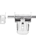 Top Shelf Stainless Steel Slide Latch Bolt Hasp Door Lock Anti Theft Gate Hardware For Cabinets And Chests Badass Security Silver gloss finish metal latch with bolt for cabinets.