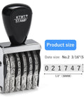Everyday Kickass Six Digit Rubber Number Stamp Featuring Auto Rolling Dial For Quick Numbering Precise Date Stamping And Heavy Duty Office Project Grind, 5mm print size.