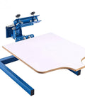 One Color One Station Silk Screen Printing Press For Tees And Garments, 21.3 By 17.7 Inch Platen, Adjustable Tension