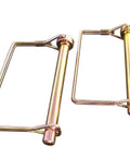 Double Wire Lock Pin 3/8 Inch Dia 3 1/8 Inch Length Square Hitch Pin PTO Pin Quick Release Replacement For Clevis And Cotter Pins