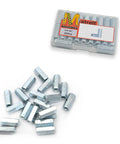 Twenty Pack One Quarter Inch Twenty Thread Hex Coupling Nuts Zinc Plated Heavy Duty Extended Hexagon Rod Connectors for hardware kits.
