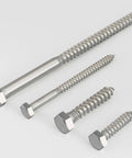 Beefy Three Eighths Inch By One And A Half Inch Hex Head Lag Screws Stainless Steel 304 Grade 14 Pack For Decks TV Mounts Boats And Heavy Woodworking Projects