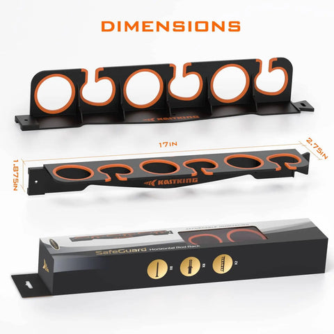 Fishing Rod Holder For Garage Or Wall Or Ceiling Mount, A Heavy Duty Rack That Keeps Your Rods Safe And Tidy with dimensions shown