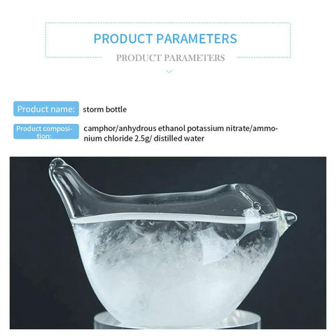 Storm Glass Weather Forecaster Water Drop Predictor Drop Shaped Glass Barometer for Home and Office Decor