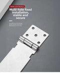 Beefy Stainless Steel Hasp Latch For Barns And Heavy Duty Gates With A Smooth Black Finish tough padlock clasp showing multi-hole installation.