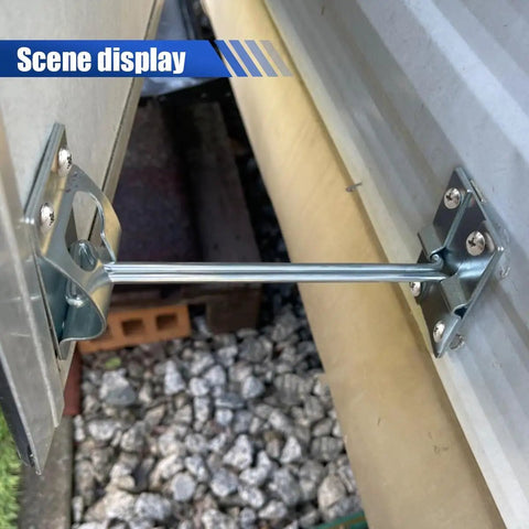 2 Pack RV Door Latch 4 Inch T Style Exterior Door Hold Hook and Keeper Stainless Steel Entry Door Holder installed on trailer