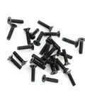 Heavy Duty M3 Hex Socket Screws And Nuts Kit In Alloy Steel, 250Pcs, Includes 150 Screws And 100 Nuts In 6 Lengths M3x6 8 10 12 16 20mm, Perfect For 3D Printing, Woodworking, Sheet Metal And Home Repairs, Flat Head, black M3 flat-head screws