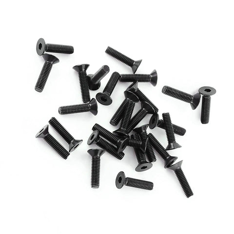 Heavy Duty M3 Hex Socket Screws And Nuts Kit In Alloy Steel, 250Pcs, Includes 150 Screws And 100 Nuts In 6 Lengths M3x6 8 10 12 16 20mm, Perfect For 3D Printing, Woodworking, Sheet Metal And Home Repairs, Flat Head, black M3 flat-head screws