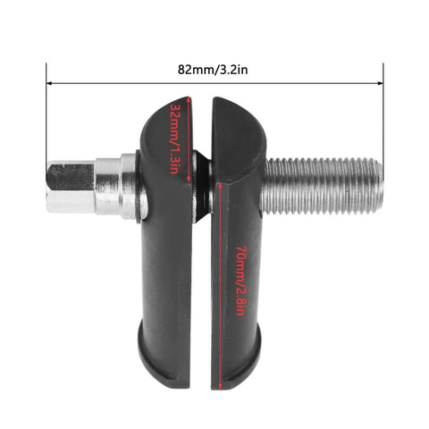 Heavy Duty Universal Bearing Race Removal Tool Kit for Motorcycles and Small Bearings, metal tool with measurements shown.